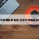北京市疫情最新消息(北京市疫情最新报道)